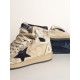 Women's Sky-Star in cream-colored nylon and white leather Women's Sky-Star in cream-colored nylon and white leather
