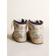 Women's Sky-Star in cream-colored nylon and white leather Women's Sky-Star in cream-colored nylon and white leather