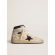 Women's Sky-Star in cream-colored nylon and white leather Women's Sky-Star in cream-colored nylon and white leather