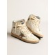 Women’s Sky-Star in white nappa leather with dove-gray suede star Women’s Sky-Star in white nappa leather with dove-gray suede star