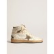 Women’s Sky-Star in white nappa leather with dove-gray suede star Women’s Sky-Star in white nappa leather with dove-gray suede star