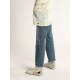 Women's Slide Penstar in cream-colored canvas and silver glitter Women's Slide Penstar in cream-colored canvas and silver glitter