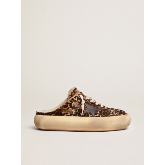 Women's Space-Star Sabot in animal print pony skin and shearling lining Women's Space-Star Sabot in animal print pony skin and shearling lining
