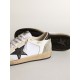 Women's Ball Star in white canvas and leather with black star Women's Ball Star in white canvas and leather with black star