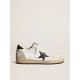 Women's Ball Star in white canvas and leather with black star Women's Ball Star in white canvas and leather with black star