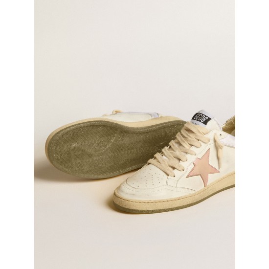 Ball Star in nylon and leather with pink and light blue star and beige heel tab Ball Star in nylon and leather with pink and light blue star and beige heel tab