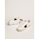 Stardan with white leather and mesh inserts and black suede star Stardan with white leather and mesh inserts and black suede star