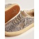 Women's Space-Star shoes in silver glitter with shearling lining Women's Space-Star shoes in silver glitter with shearling lining