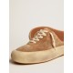 Women's Space-Star Sabot shoes in tobacco-colored suede with shearling lining Women's Space-Star Sabot shoes in tobacco-colored suede with shearling lining