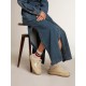 Women’s Space-Star Sabots in beige shearling with white leather star Women’s Space-Star Sabots in beige shearling with white leather star