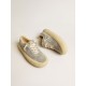 Women's Space-Star shoes in ice-gray suede with perforated star Women's Space-Star shoes in ice-gray suede with perforated star
