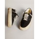 Space-Star shoes in black nylon with black leather star and heel tab Space-Star shoes in black nylon with black leather star and heel tab