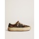 Women's Space-Star in leopard print pony skin with black star Women's Space-Star in leopard print pony skin with black star
