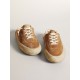 Women's Space-Star Sabot in tobacco-colored suede with perforated star Women's Space-Star Sabot in tobacco-colored suede with perforated star