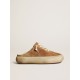 Women's Space-Star Sabot in tobacco-colored suede with perforated star Women's Space-Star Sabot in tobacco-colored suede with perforated star