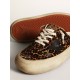 Women's Space-Star Sabot in leopard print pony skin with black star Women's Space-Star Sabot in leopard print pony skin with black star