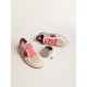 Women’s Ball Star Pro in silver crackle leather with burgundy star Women’s Ball Star Pro in silver crackle leather with burgundy star