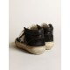 Women’s Mid Star in black nappa and suede with white leather star Women’s Mid Star in black nappa and suede with white leather star