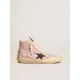 Francy Penstar in pink suede with gray glitter star Francy Penstar in pink suede with gray glitter star