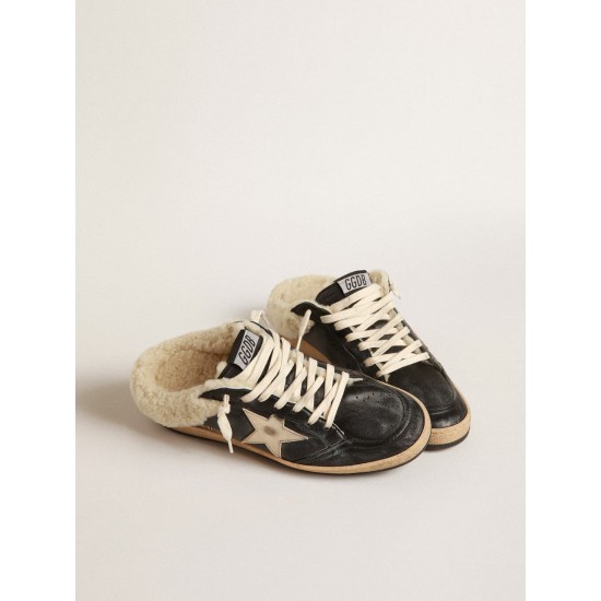 Ball Star Sabots in nappa with platinum star and shearling lining Ball Star Sabots in nappa with platinum star and shearling lining