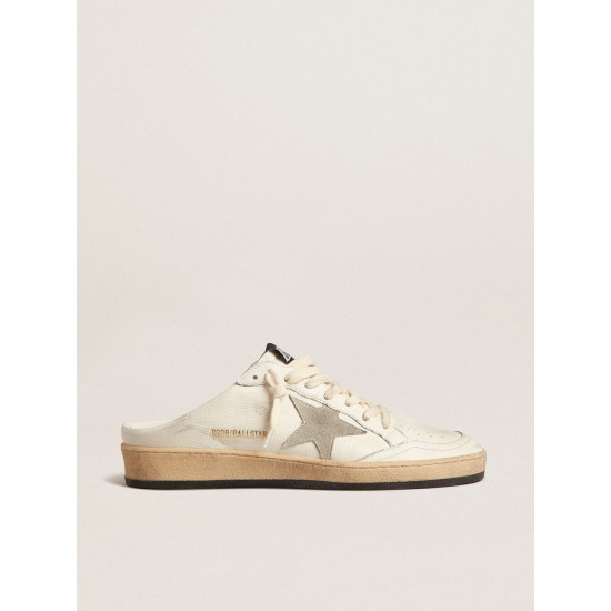Ball Star Sabots in nappa leather with ice-gray suede star Ball Star Sabots in nappa leather with ice-gray suede star