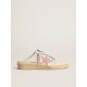 Ball Star Sabots in white nappa with an old-rose leather star Ball Star Sabots in white nappa with an old-rose leather star