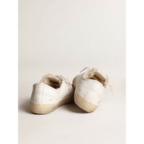 V-Star sneakers with leather star and beige shearling lining V-Star sneakers with leather star and beige shearling lining