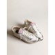 Running Sole in nylon and silver metallic leather with light blue star Running Sole in nylon and silver metallic leather with light blue star