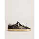 Women’s Super-Star in black leather and suede with silver studs Women’s Super-Star in black leather and suede with silver studs