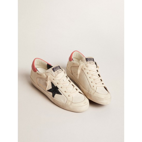 Women's Super-Star LTD in nappa with blue glitter star and red heel tab Women's Super-Star LTD in nappa with blue glitter star and red heel tab