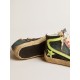 Women’s Slide LAB in camo canvas with yellow leather star and flash Women’s Slide LAB in camo canvas with yellow leather star and flash