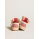 Women’s Ball Star LAB in cream-colored nappa with red suede star Women’s Ball Star LAB in cream-colored nappa with red suede star