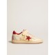 Women’s Ball Star LAB in cream-colored nappa with red suede star Women’s Ball Star LAB in cream-colored nappa with red suede star