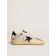 Ball Star LAB in silver leather with black suede star and heel tab Ball Star LAB in silver leather with black suede star and heel tab