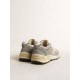 Dad-Star in suede and silver mesh with white leather star and heel tab Dad-Star in suede and silver mesh with white leather star and heel tab
