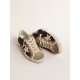 Super-Star in black glitter with cream star and suede inserts Super-Star in black glitter with cream star and suede inserts