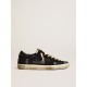 Women’s Super-Star in black velvet and suede with black suede star Women’s Super-Star in black velvet and suede with black suede star