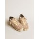 Stardan in old rose suede with white leather star and heel tab Stardan in old rose suede with white leather star and heel tab