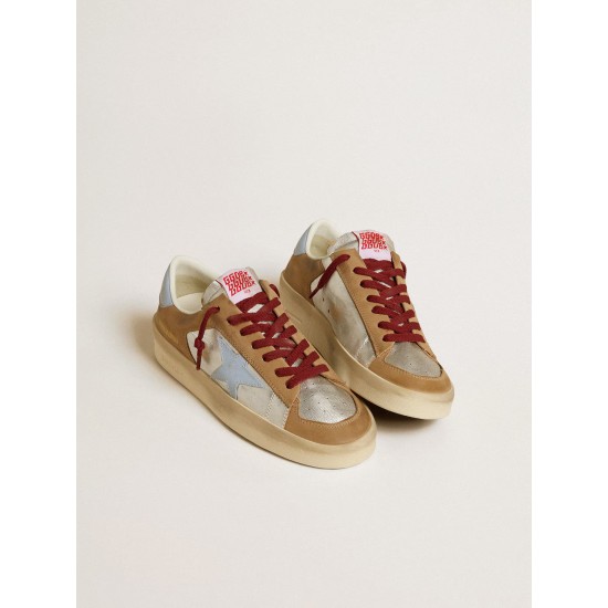 Women's silver Stardan LTD with light blue leather star and nubuck inserts Women's silver Stardan LTD with light blue leather star and nubuck inserts