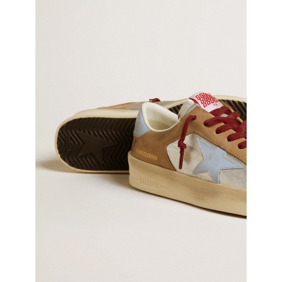 Women's silver Stardan LTD with light blue leather star and nubuck inserts Women's silver Stardan LTD with light blue leather star and nubuck inserts