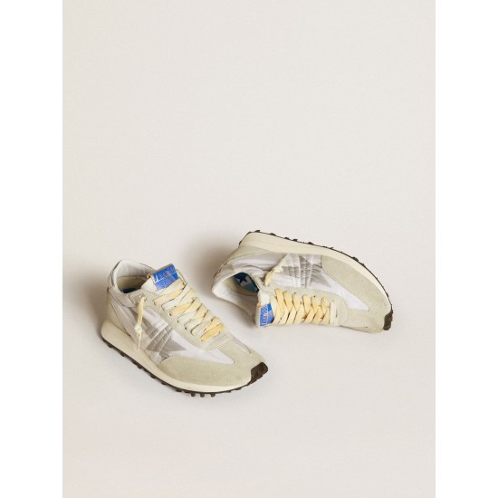 Women’s Marathon with white nylon upper and silver star Women’s Marathon with white nylon upper and silver star