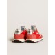 Women’s Marathon with red nylon upper and silver star Women’s Marathon with red nylon upper and silver star