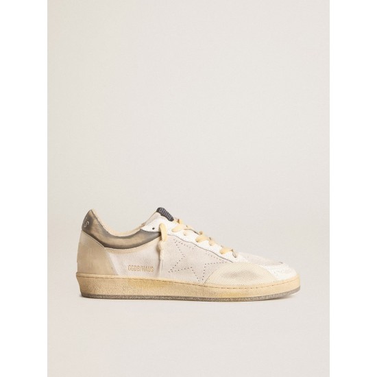 Women’s Ball Star Pro in optical white leather with rubber inserts Women’s Ball Star Pro in optical white leather with rubber inserts