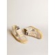Mid Star LTD with pearl suede star and beige crochet heel tab Mid Star LTD with pearl suede star and beige crochet heel tab