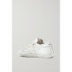 Superstar faux pearl-embellished distressed leather sneakers Superstar faux pearl-embellished distressed leather sneakers
