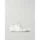 Superstar faux pearl-embellished distressed leather sneakers Superstar faux pearl-embellished distressed leather sneakers