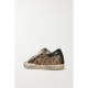 Superstar distressed leopard-print calf hair, leather and suede sneakers Superstar distressed leopard-print calf hair, leather and suede sneakers