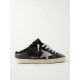 Super-Star Sabot distressed shearling-lined leather slip-on sneakers Super-Star Sabot distressed shearling-lined leather slip-on sneakers