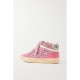 Superstar glittered distressed leather sneakers Superstar glittered distressed leather sneakers