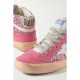 Superstar glittered distressed leather sneakers Superstar glittered distressed leather sneakers